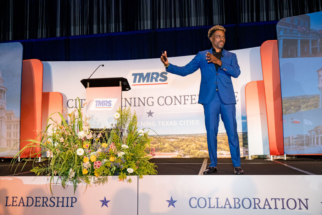 Speaker on the TMRS City Training Conference main stage