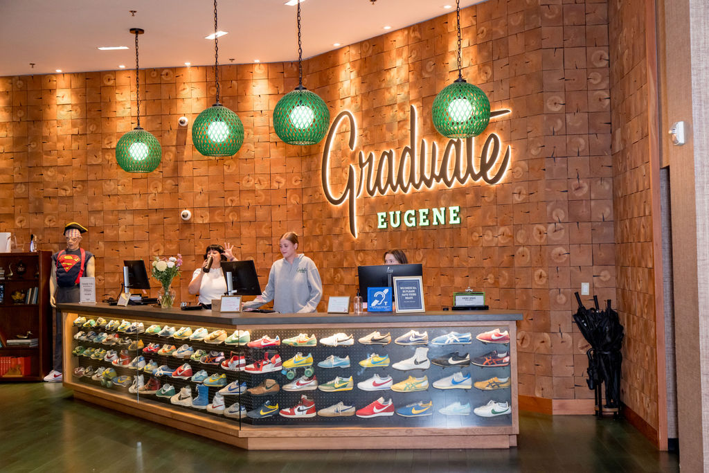 Graduate Eugene hotel lobby front desk