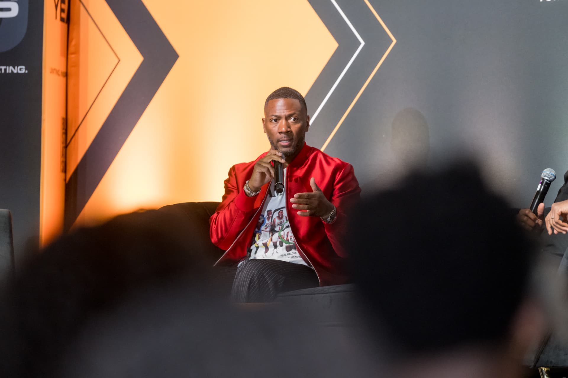 Panelist answering a question during the summit conversation