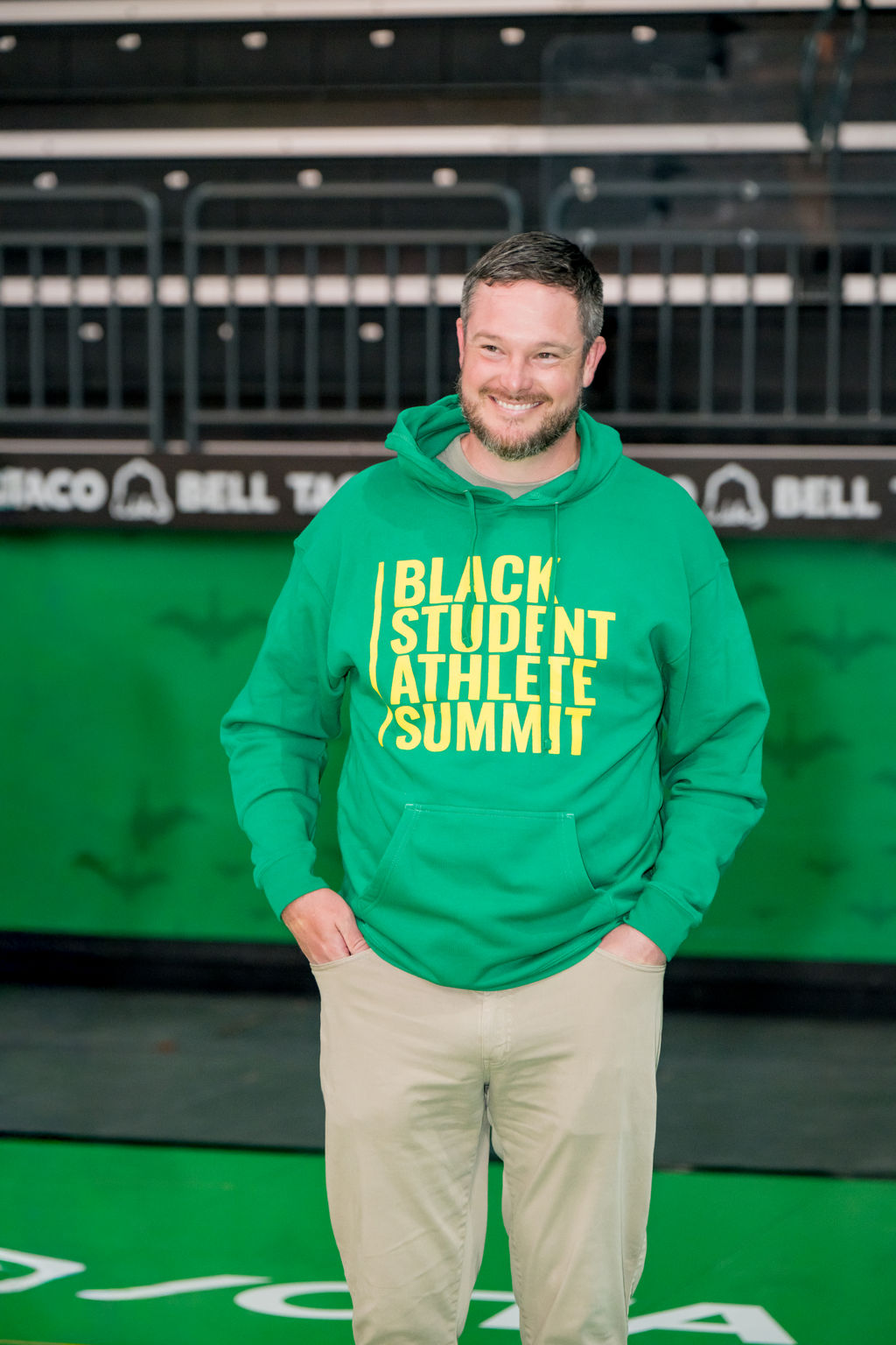 Summit team member in Black Student Athlete Summit apparel